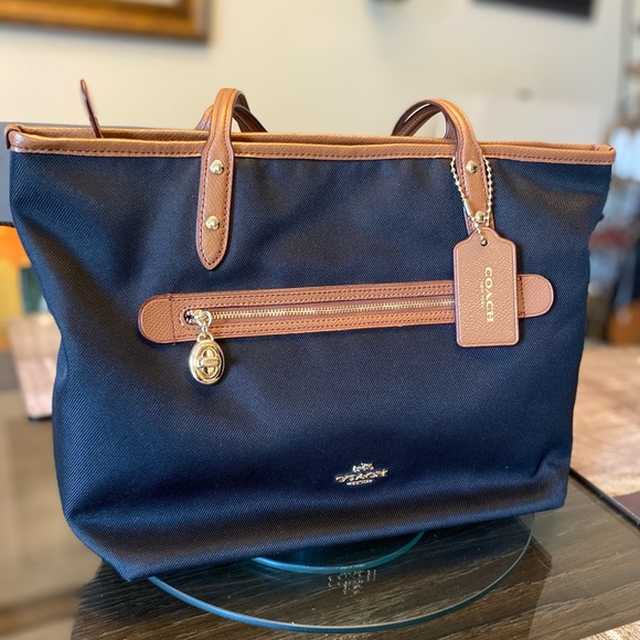 Coach Black and Tan Women's Tote Bag - Picture 1 of 7